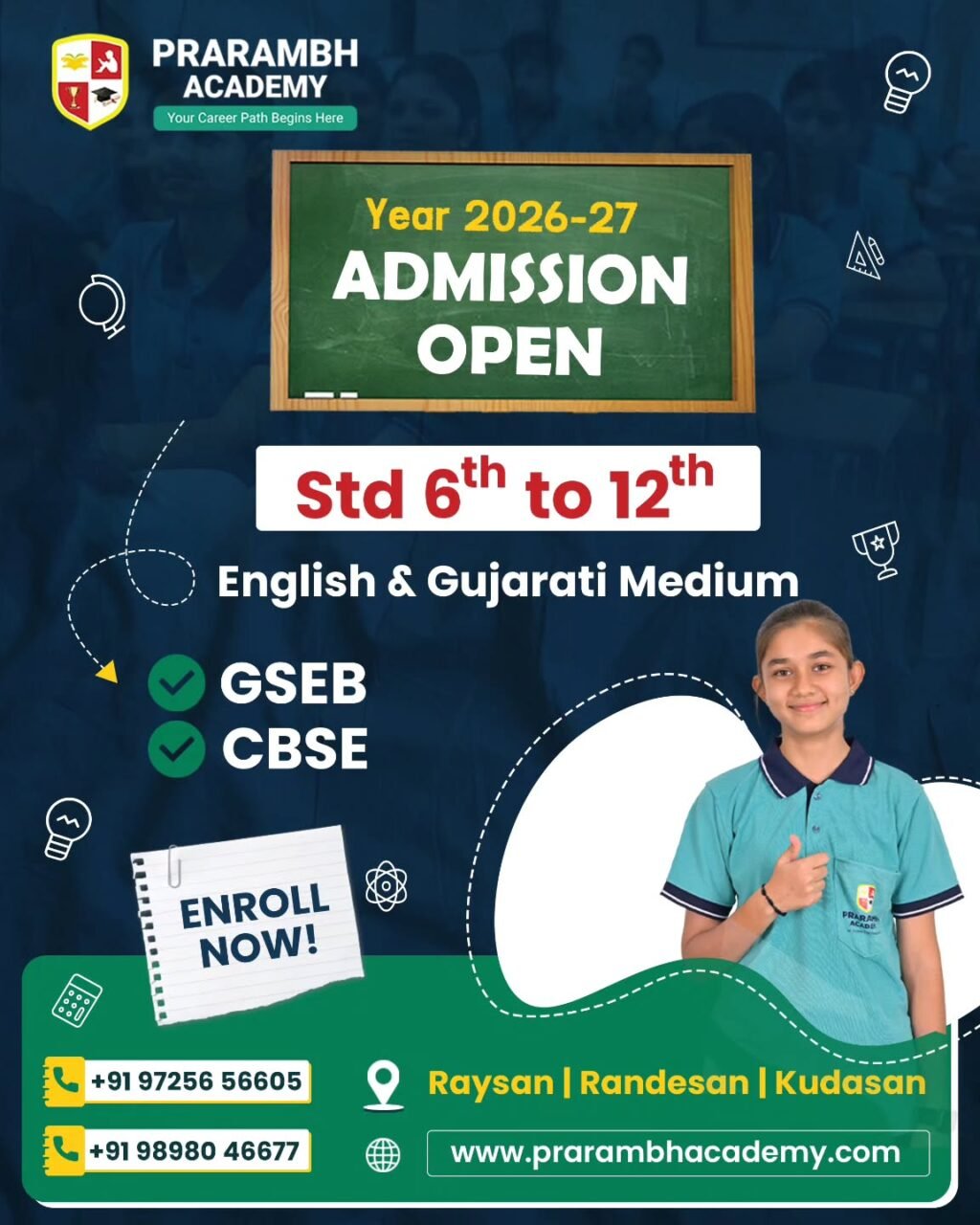 Instagram post from prarambhacademy. This post is in position 1.