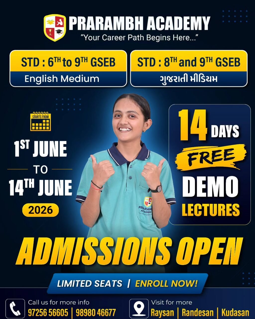 Instagram post from prarambhacademy. This post is in position 1.